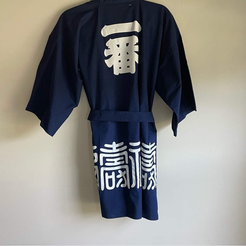Vintage Gypsy The Clothing Collection of Pier 1 Japanese Print Kimono  Free Size - Picture 7 of 11